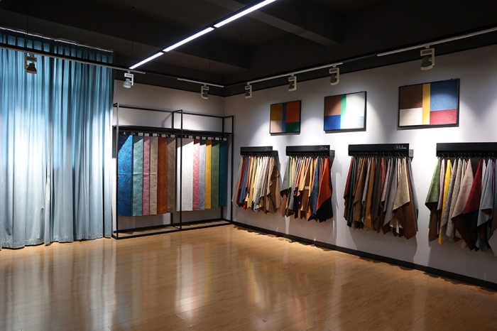 Home textile fabrics showroom
